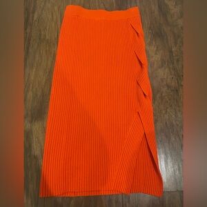 Maeve by Anthropologie Desiree Midi Skirt Orange - Size Small